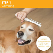 PetSpa™ 2-in-1 Grooming Brush & Deshedding Comb