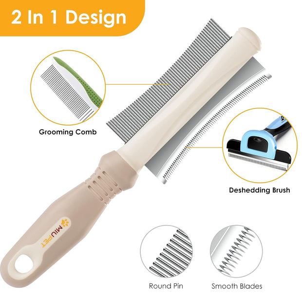 PetSpa™ 2-in-1 Grooming Brush & Deshedding Comb