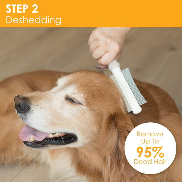 PetSpa™ 2-in-1 Grooming Brush & Deshedding Comb